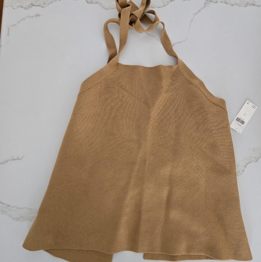 NWT By Anthropologie Halter Open-Back Sweater Tank - Picture 3 of 8